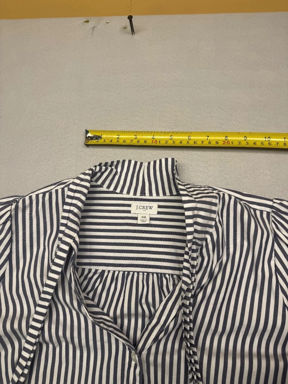 J.Crew Striped Button-Up Shirt Women XS Navy White